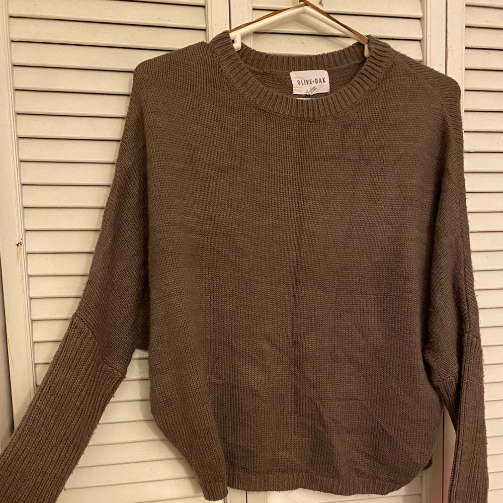 Cozy Oversized Taupe Sweater
